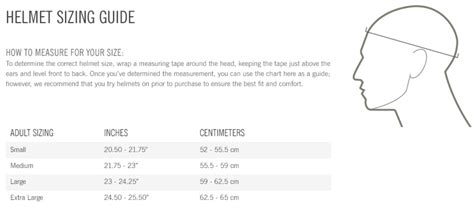 giro ski helmet sizing